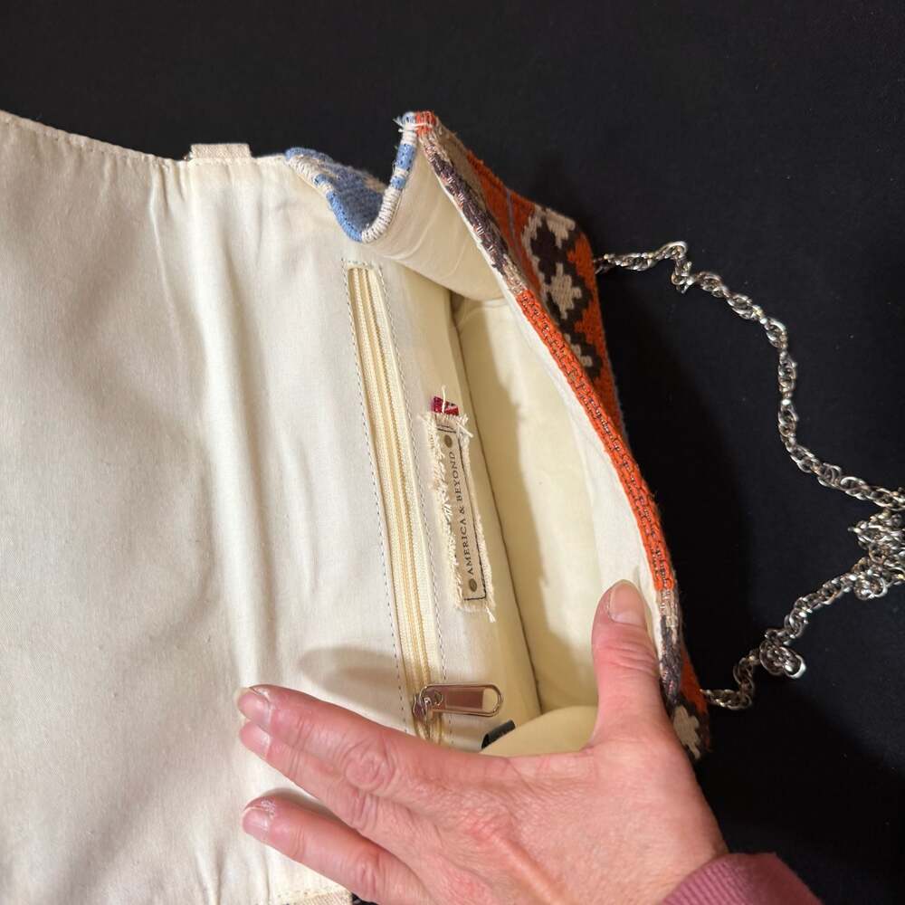 America & Beyond Southwestern Pattern Clutch Crossbody Bag Native American Style - Picture 9 of 16